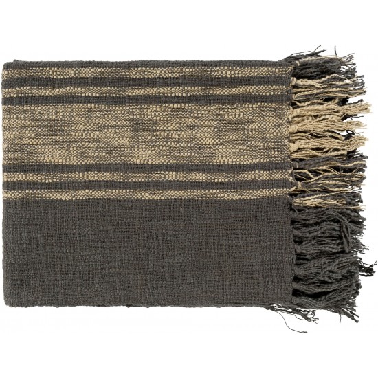 Surya Bramble Charcoal Throw 50"W X 60"L