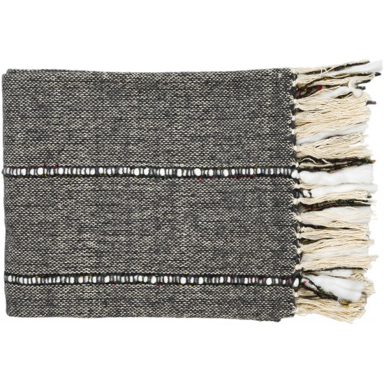 Surya Galway Charcoal Throw 50"W X 60"L