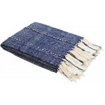 Surya Galway Navy Throw 50"W X 60"L