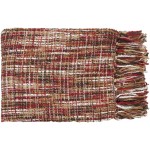 Surya Tabitha Red Throw 50"W X 60"L