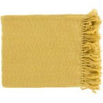 Surya Thelma Mustard Throw 50"W X 60"L