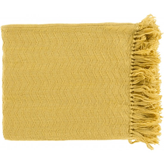 Surya Thelma Mustard Throw 50"W X 60"L