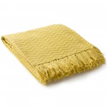 Surya Thelma Mustard Throw 50"W X 60"L