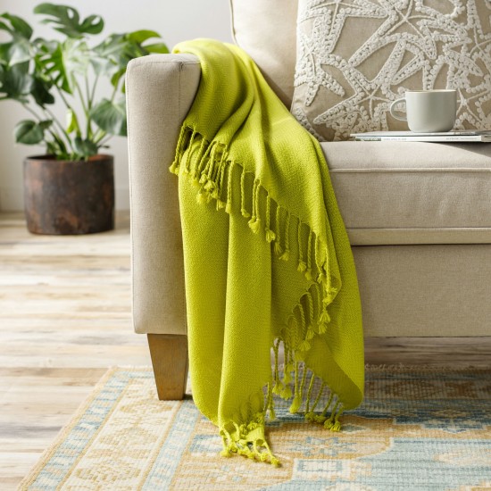 Surya Thelma Olive Throw 50"W X 60"L