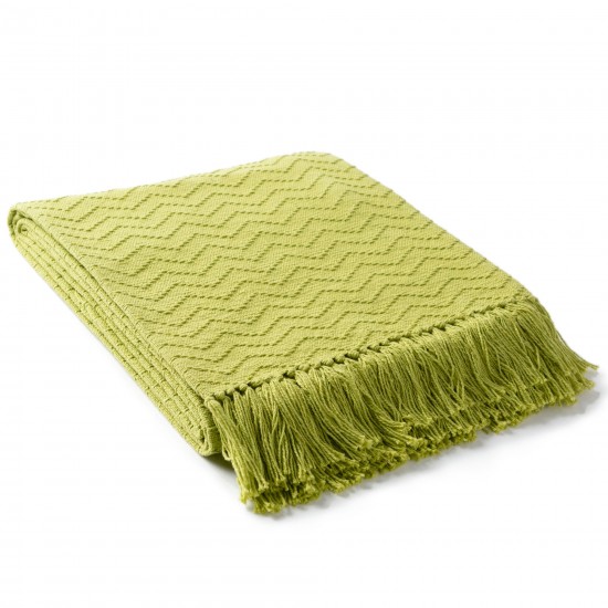 Surya Thelma Olive Throw 50"W X 60"L