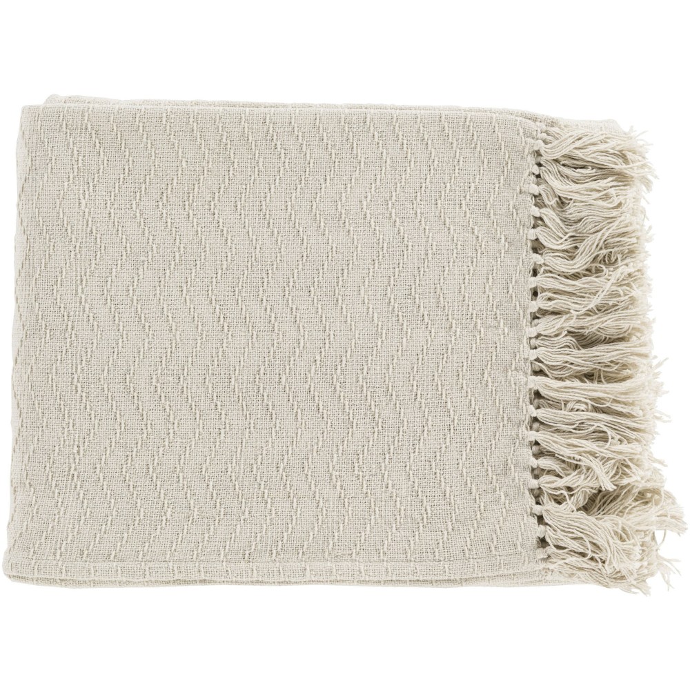 Surya Thelma Cream Throw 50"W X 60"L