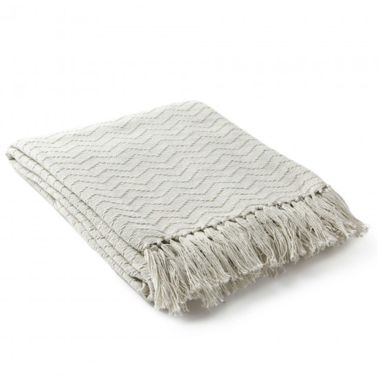 Surya Thelma Cream Throw 50"W X 60"L