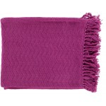 Surya Thelma Magenta Throw 50"W X 60"L