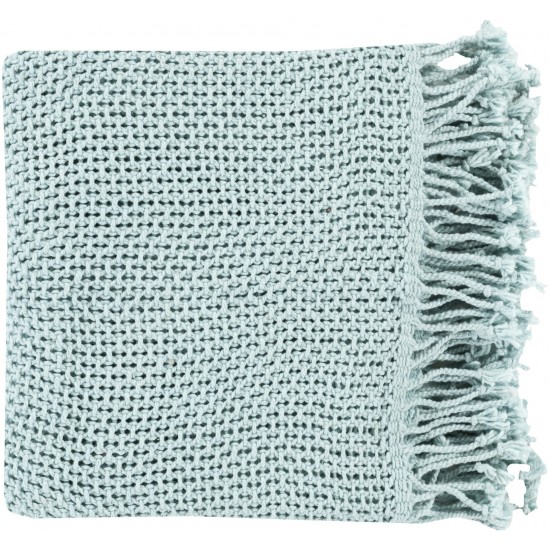 Surya Tibey Ice Blue Throw 50"W X 70"L