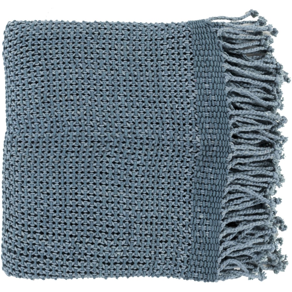 Surya Tibey Light Blue Throw 50"W X 70"L