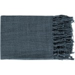 Surya Tilda Navy Throw 51"W X 59"L