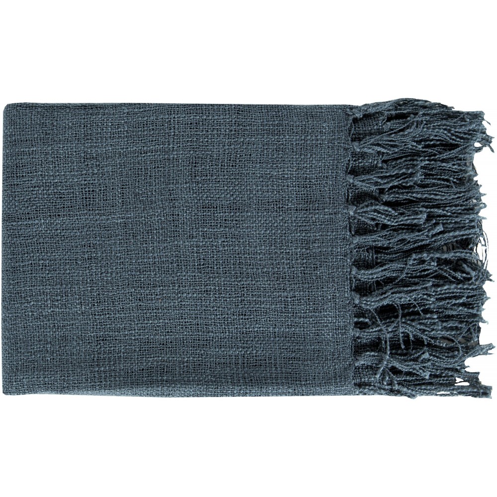 Surya Tilda Navy Throw 51"W X 59"L