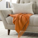 Surya Tilda Burnt Orange Throw 51"W X 59"L