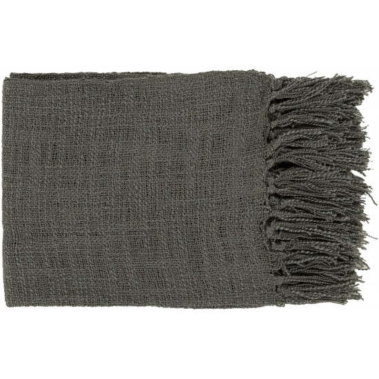 Surya Tilda Charcoal Throw 51"W X 59"L