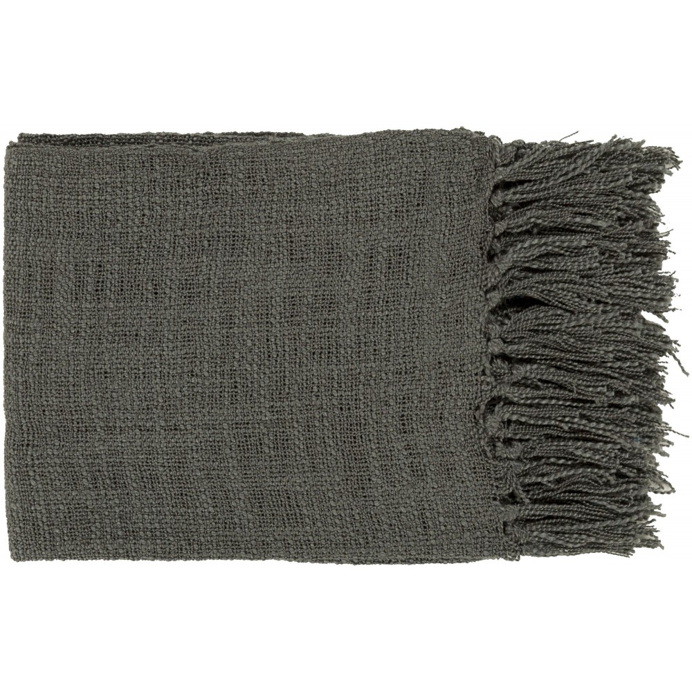 Surya Tilda Charcoal Throw 51"W X 59"L