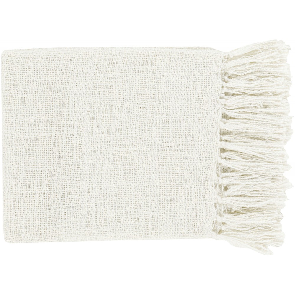 Surya Tilda Off-White Throw 51"W X 59"L Surya Tilda Off-White Throw 51"W X 59"L