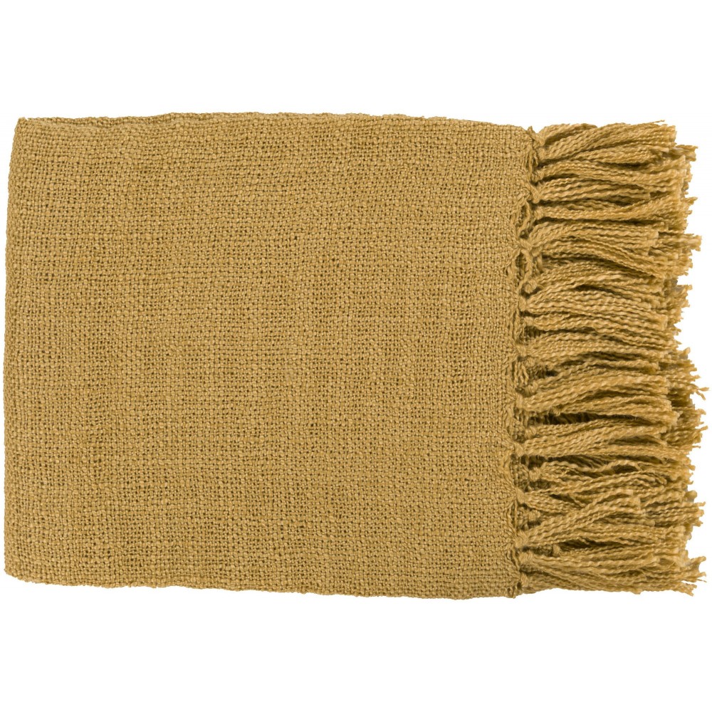 Surya Tilda Mustard Throw 51"W X 59"L Surya Tilda Mustard Throw 51"W X 59"L