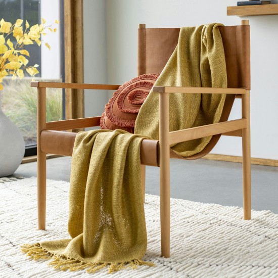 Surya Tilda Mustard Throw 51"W X 59"L