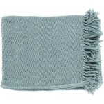 Surya Tressa Pale Blue Throw 50"W X 60"L