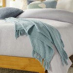 Surya Tressa Pale Blue Throw 50"W X 60"L