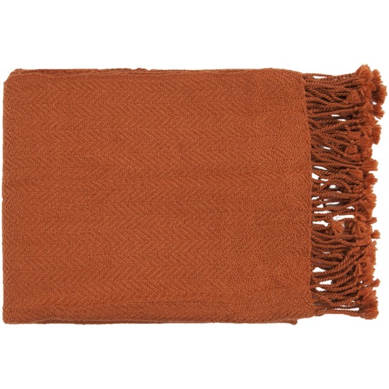 Surya Turner Brick Red Throw 50"W X 60"L