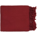 Surya Turner Red Throw 50"W X 60"L