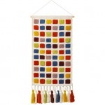 Surya Colorful Grid Wall Hanging 40"H X 20"W