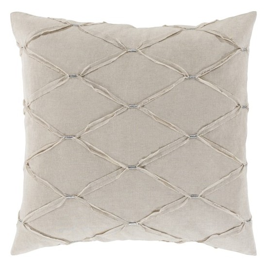 Surya Aiken Taupe Euro Sham 26"H X 26"W