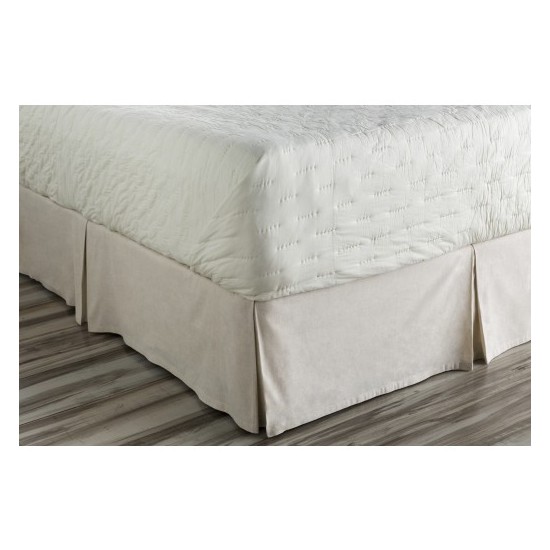 Surya Aiken Taupe Twin Bed Skirt 39"W X 76"L X 15"Dl