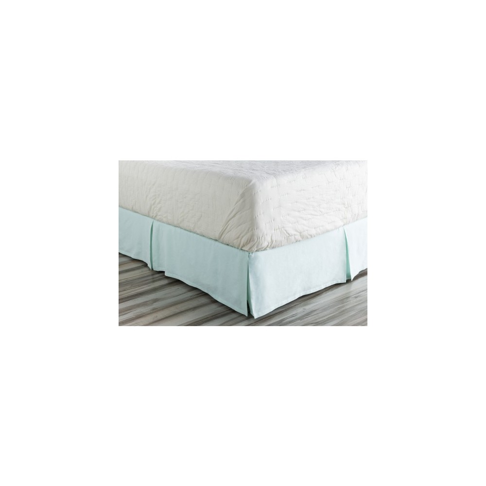 Surya Anniston Pale Blue Ca King Bed Skirt 72"W X 84"L X 15"Dl