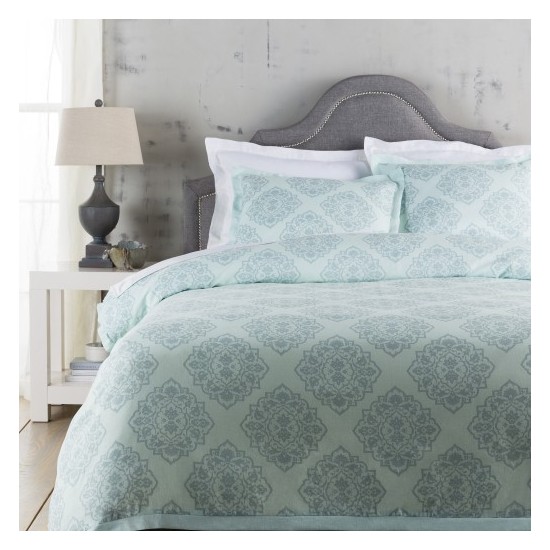 Surya Anniston Pale Blue Ca King Bed Skirt 72"W X 84"L X 15"Dl