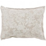 Surya Clara White King Sham 20"H X 36"W