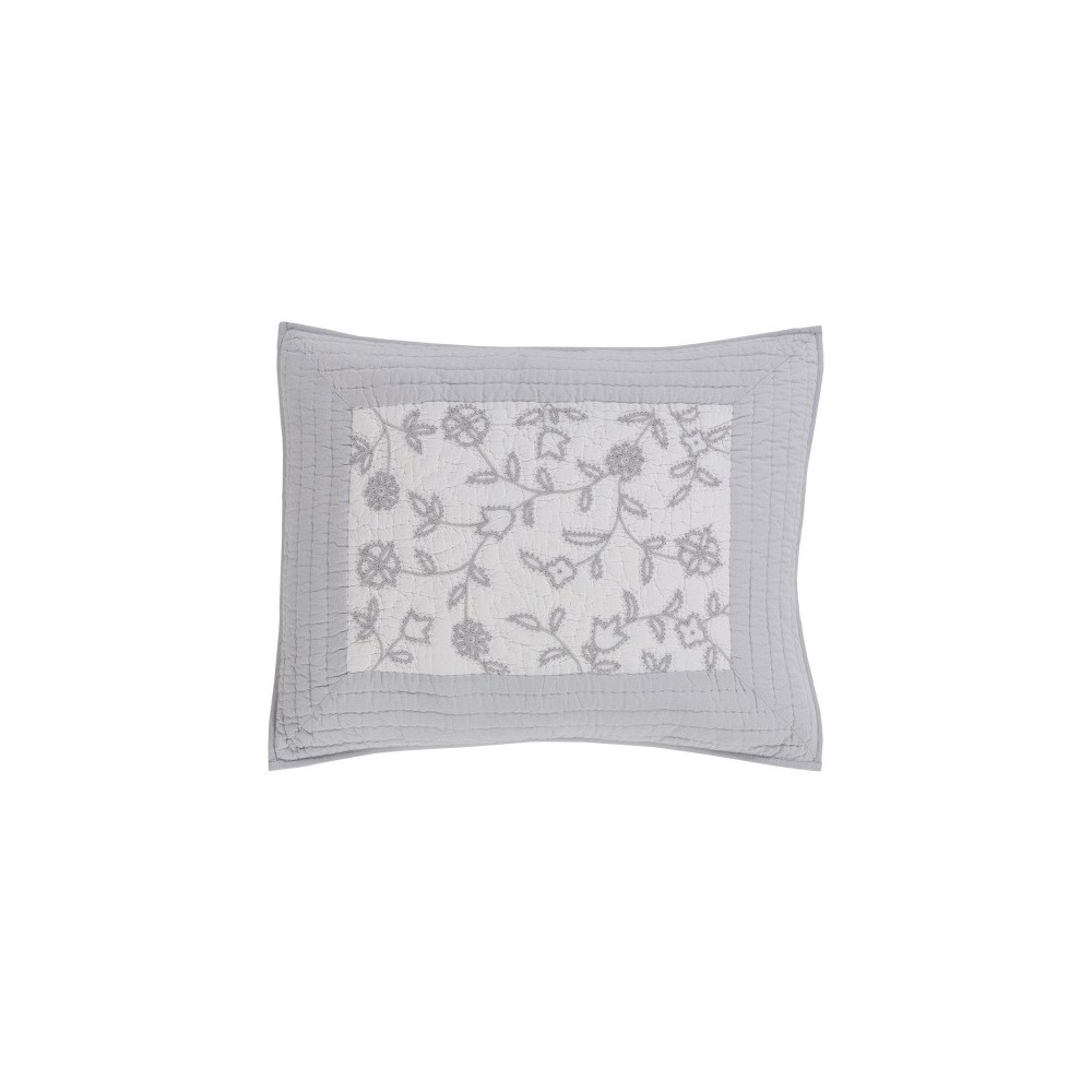 Surya Delaney Light Gray King Sham 20"H X 36"W