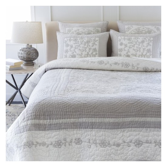 Surya Delaney Light Gray Standard Sham 20"H X 26"W