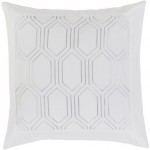 Surya Empire White Euro Sham 26"H X 26"W