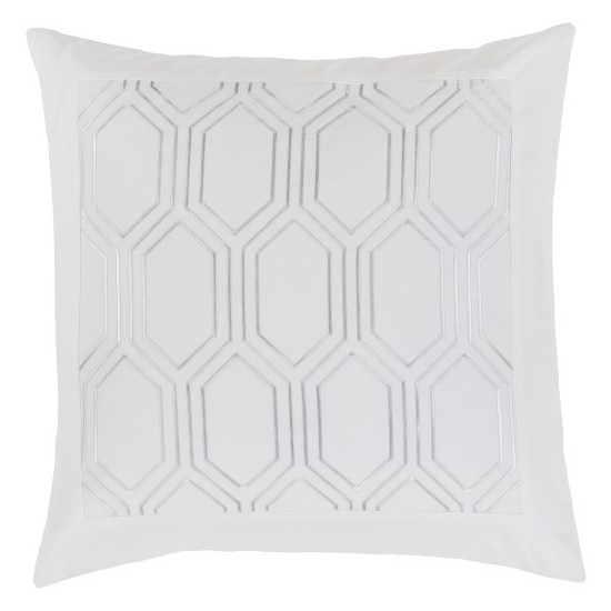 Surya Empire White Euro Sham 26"H X 26"W