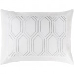 Surya Empire White Standard Sham 20"H X 26"W