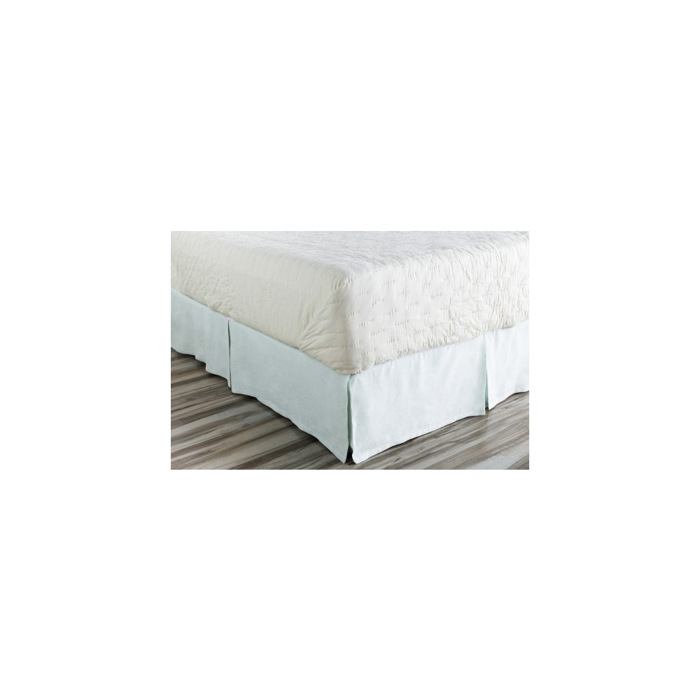 Surya Evelyn Pale Blue Ca King Bed Skirt 72"W X 84"L X 15"Dl Surya Evelyn Pale Blue Ca King Bed Skirt 72"W X 84"L X 15"Dl