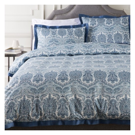 Surya Griffin Blue Twin Duvet 68"W X 86"L