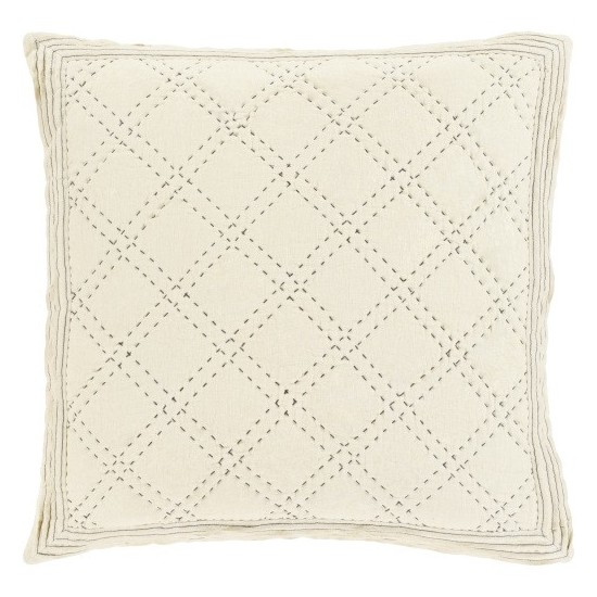 Surya Kojo Cream Euro Sham 26"H X 26"W