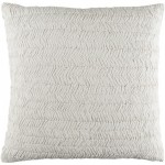 Surya Lindon White Euro Sham Engineered 26"W X 26"L