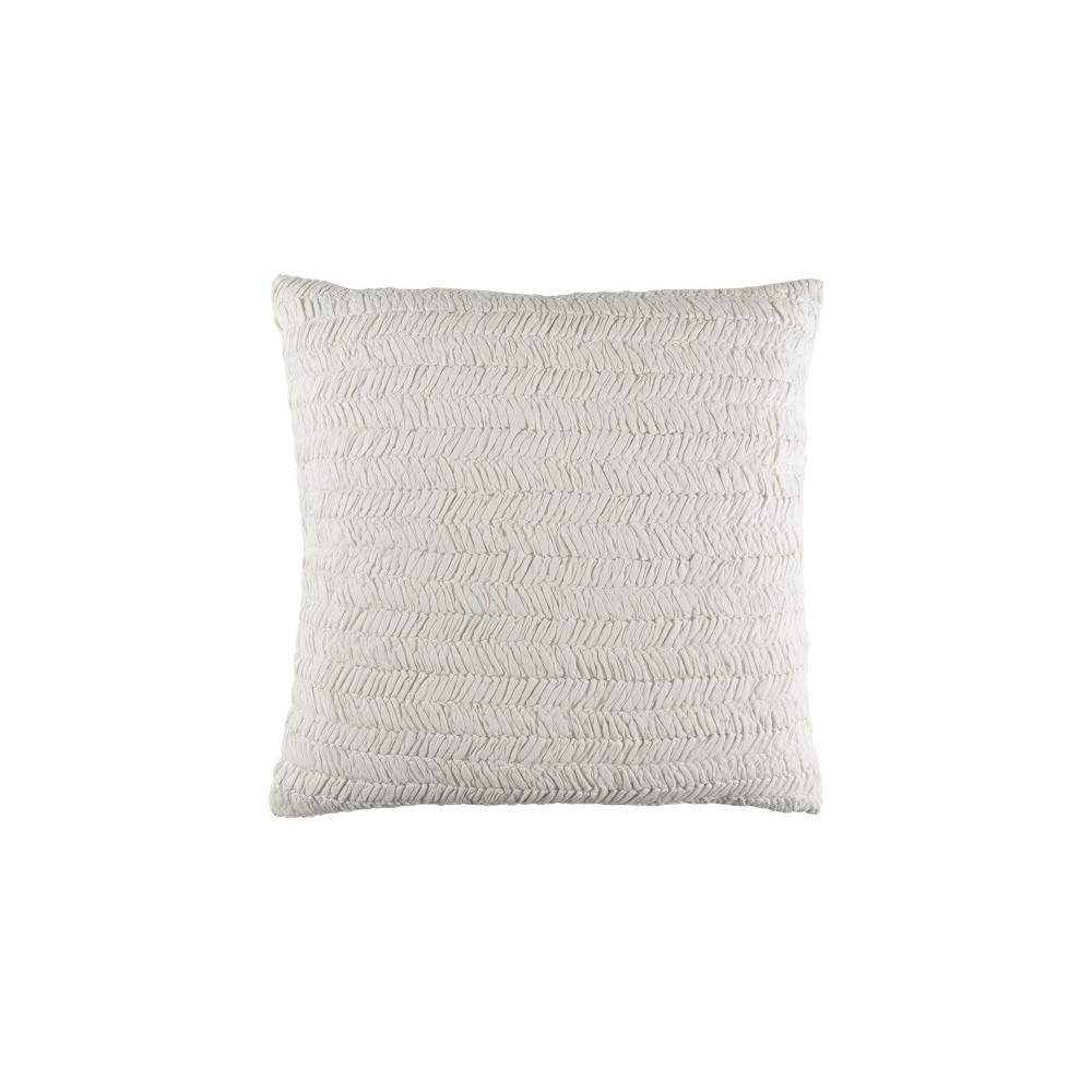 Surya Lindon White Euro Sham Engineered 26"W X 26"L Surya Lindon White Euro Sham Engineered 26"W X 26"L