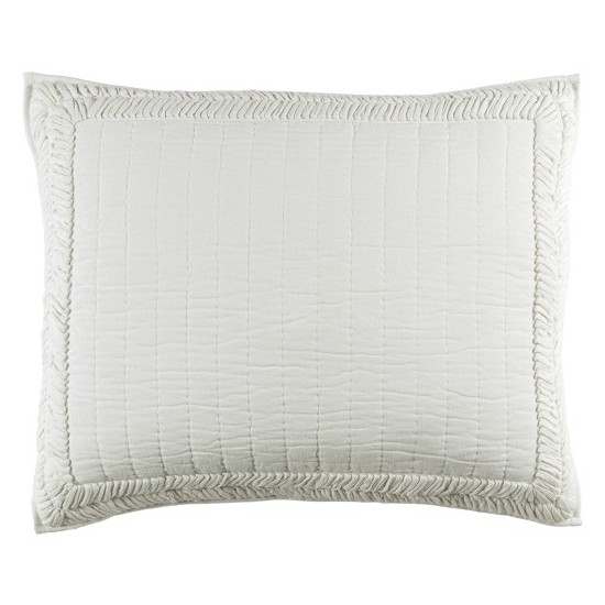 Surya Lindon White Standard Sham 20"H X 26"W