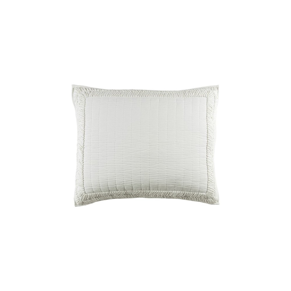 Surya Lindon White Standard Sham 20"H X 26"W