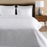 Surya Melbourne White King/Ca King Bedding Set 108"W X 92"L,20"H X 36"W