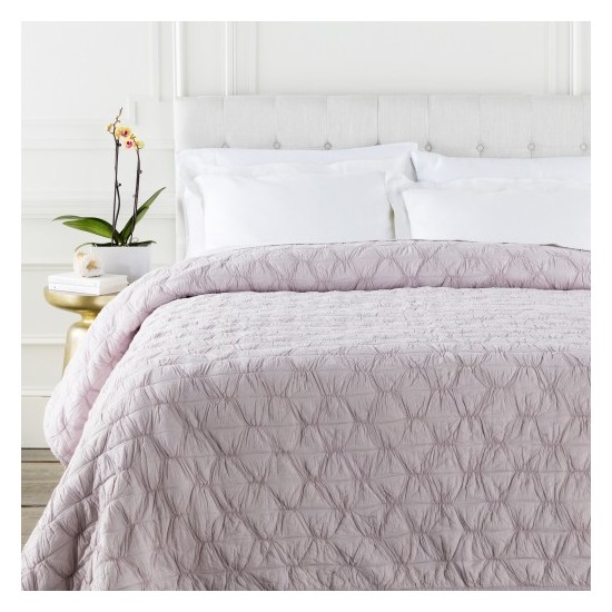 Surya Melissa Lilac Twin Quilt 68"W X 86"L