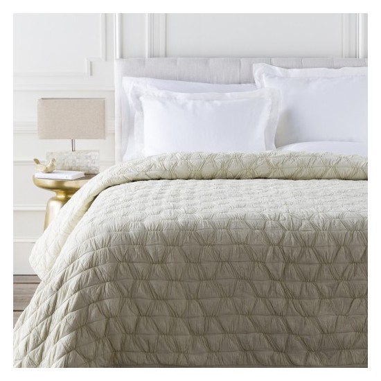 Surya Melissa Mls-1005 Light Gray Twin Quilt 68"W X 86"L