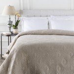 Surya Nile Taupe Twin Quilt 68"W X 86"L