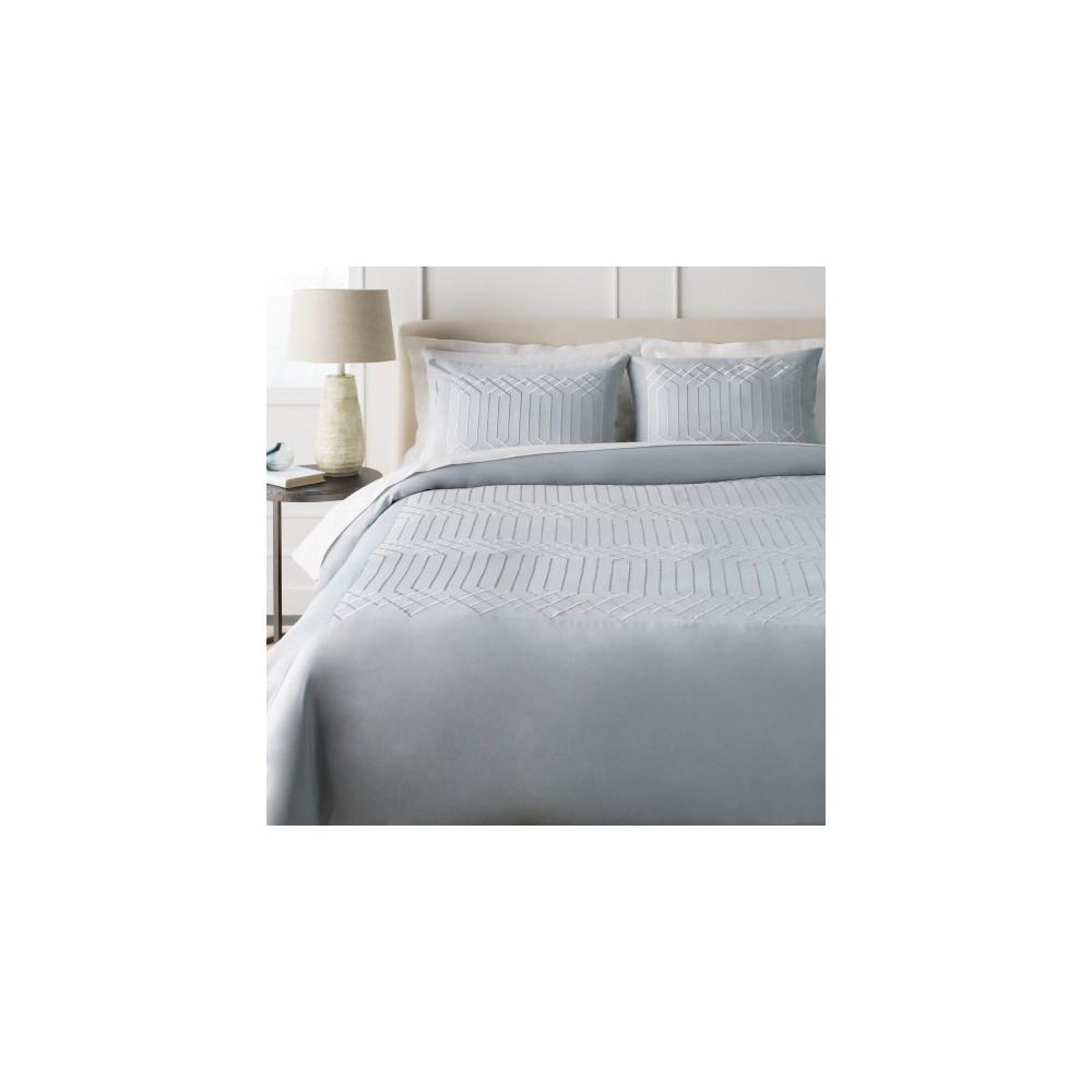 Surya Plaza Slate Twin Duvet 68"W X 86"L