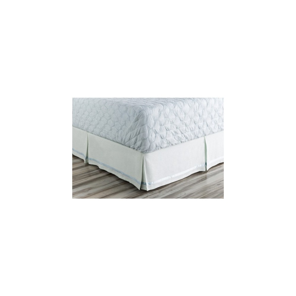 Surya Versaille Pale Blue Twin Bed Skirt 39"W X 76"L X 15"Dl Surya Versaille Pale Blue Twin Bed Skirt 39"W X 76"L X 15"Dl